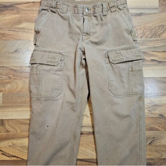 Duluth Trading Co Work Pants 38x30 Tan Canvas Cargo - Picture 7 of 12